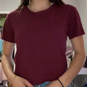 PINK Maroon Short T-Shirt